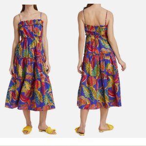 Farm Rio Beaks and Bananas Midi Dress XS